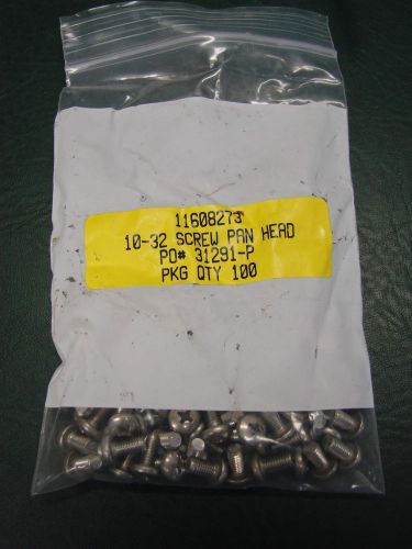Bag of 100 Stainless Steel Pan Head Screws 10-32 1/2&#034;