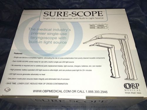 OBI Medical Sure-Scope Single Use Laryngoscope W/Built In Light Source C090230