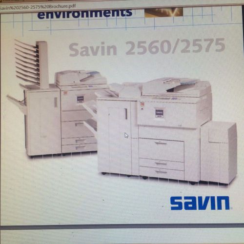 Savin Ricoh 2575 DIGITAL IMAGING SYSTEM HI-SPEED HI-VOLUME PRINTER SCANNER COPY