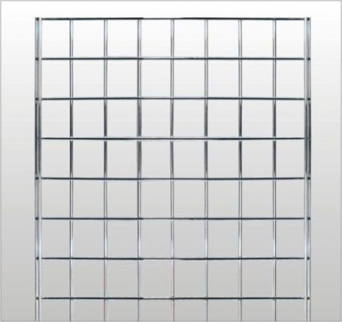 1.5x5&#039; Chrome Gridwall Retail Store Display Panels - 18x60&#034;-3 pieces