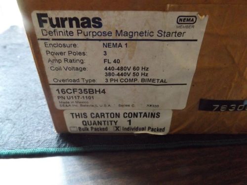 16CF35BH4 FURNAS MAGNETIC STARTER  440-480V 60HZ New In Box