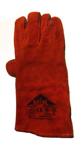Welding gloves 34cm qualitative heat-resistant split leather for sale