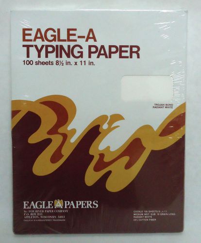 Lot of 15 boxes vintage eagle-a typewriter paper medium weight 25% cotton nos for sale