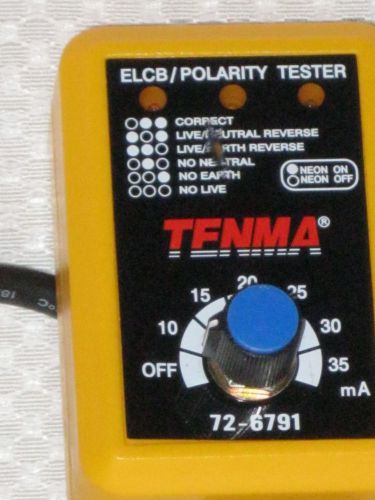 Tenma ELCB Polarity Tester 72-6791, works