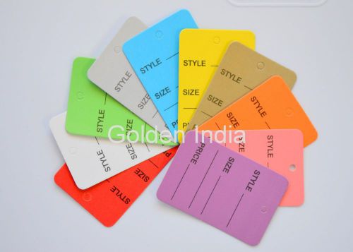 1000 Mix Colors Merchandise Price Jewelry Garment Store Paper Tags 1 7/8&#039;x1 1/4&#034;