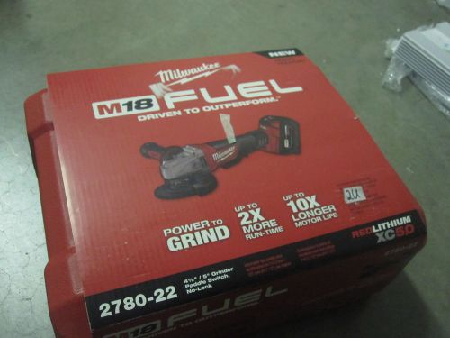 Milwaukee 2780-21 M18 FUEL 4-1/2 in. / 5 in. Grinder Paddle No-Lock, 1 Battery