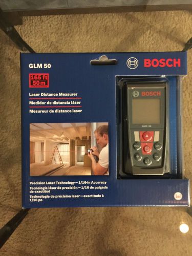 Bosch glm 50 laser distance measurer meter ranger finder 165 feet 50 meters new for sale
