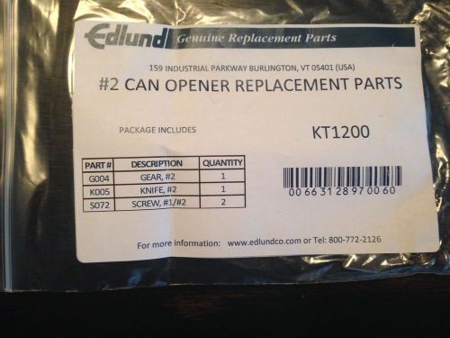 EDLUND #2 CAN OPENER REPLACEMENT PARTS KT 1200  FREE SHIPPING US ONLY