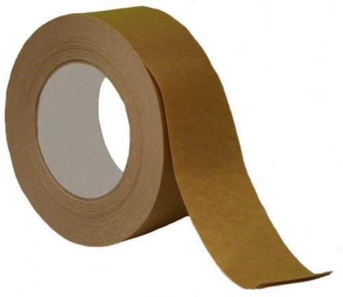 6 Rolls 2&#034; x 55 Yds Flatback Kraft Paper Tape 6 Mil Carton Sealing Gummed Tape