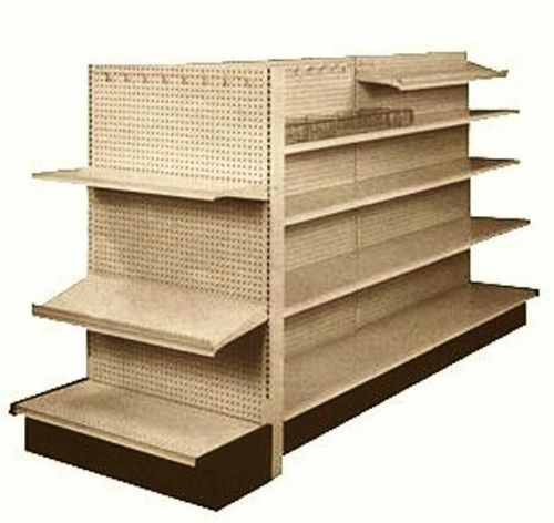 GONDOLA SHELVING Used Retail Store Metal Fixtures Island Shelves Grocery Market