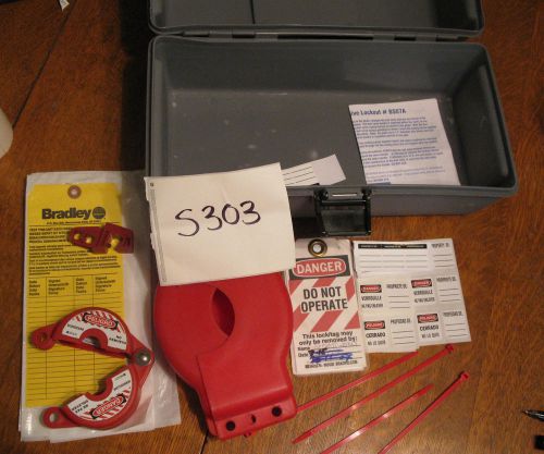 S303 huge lot of brady safety lockouts and other accessories for sale
