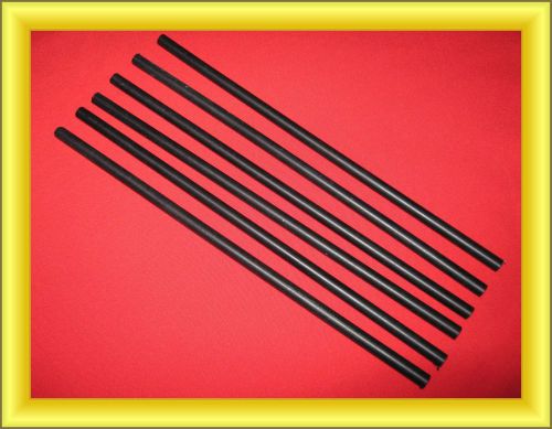 BLACK ACETAL DELRIN SOLID RODS 3/8 INCH O.D. - SIX PIECES 12 INCHES LONG