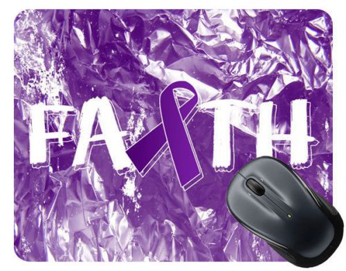 Pancreatic Cancer Awareness Faith Ribbon Square Mouse Pad