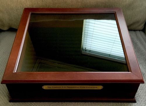 The Complete U.S. Presidents Coins Collection Wood Display Case Counter Top Case