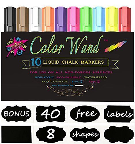 Liquid chalkboard markers color wand contact paper art draw10 paint pens free 40 for sale