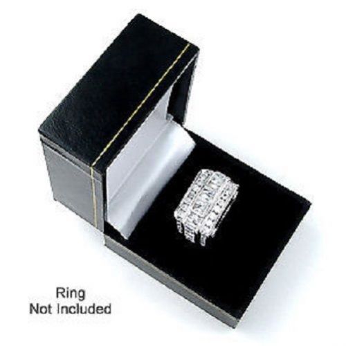 New 48 black leatherette ring jewelry display gift boxes for sale