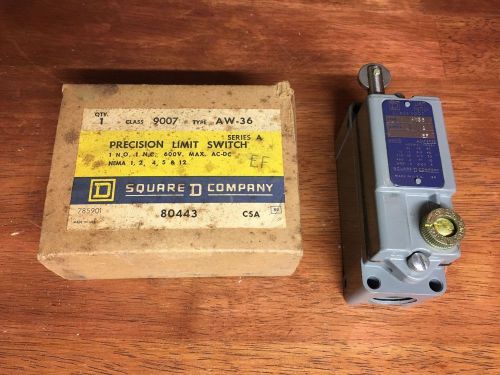 Square d 9007 aw-36 precision limit switch new old stock nib for sale