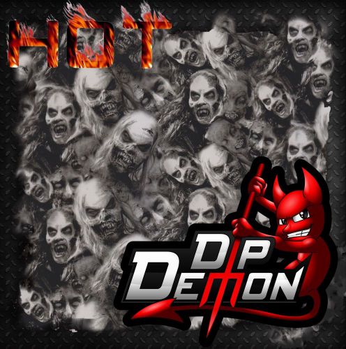 DIP DEMON ZOMBIES FACES OF DEATH HYDROGRAPHIC WATER TRANSFER FILM HYDRO DIPPING