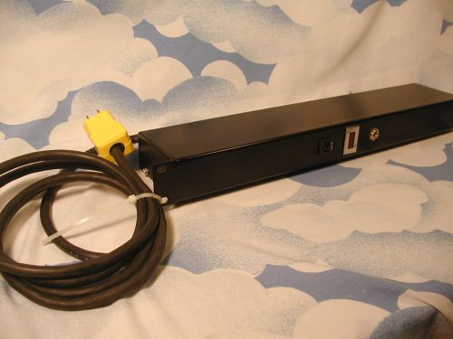 Atlas switched 120v, 15a power distribution 8, 2 unswitched, rack mount ackl-191 for sale