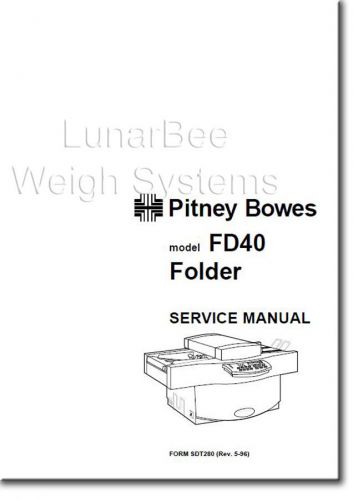 Pitney Bowes FD40 DF500 Paper Folder Parts and Service Manual Set