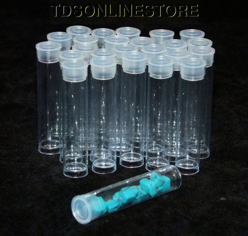 Package Of 100 Round Clear Plastic Storage Tubes 2&#034;