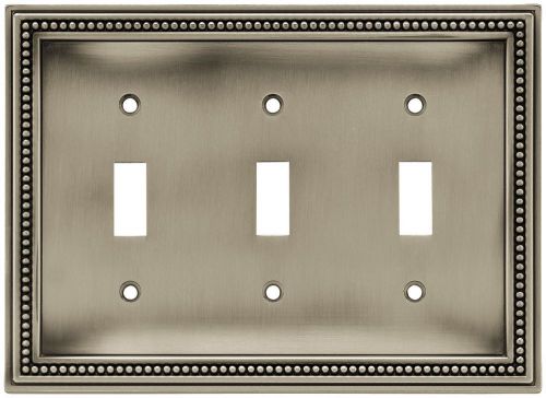 BRAINERD 64737 Beaded Triple Toggle Switch Wall Plate / Switch Plate / Cover ...
