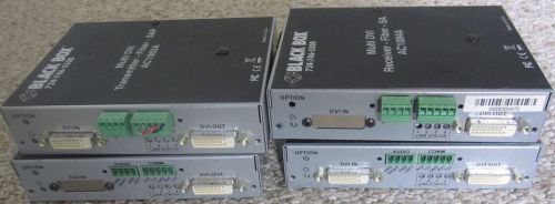 Lot&#039;s of 4 black box 724-746-5500 multi dvi-receiver fiber-sa ac1084a for sale