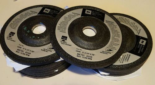 Lot of (10) 5&#034;x1/4&#034;x7/8&#034; Grinding Wheels/Disks A24R ~ NEW
