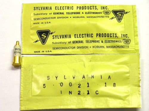 1N21C  S BAND POINT CONTACT MIXER DIODE NEW IN SEALED SYLVANIA PACKING