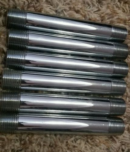 1/2&#034;x 5-1/2&#034;chrome brass nipple chrome pipe npt lot of 6 for sale