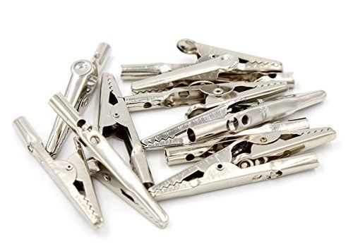 iexcell iExcell 100 Pcs Silver Tone Metal Alligator Clip Crocodile Clamps