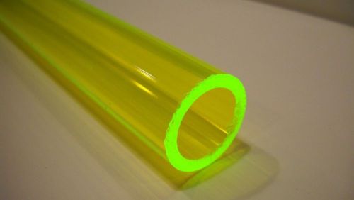 Flourescent Green Acrylic tube 1&#034; OD X 3/4&#034; ID X 22&#034; long