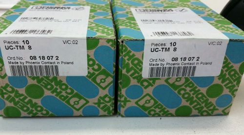 Phoenix contact uc-tm 8 terminal block markers 10 boxes f/ship for sale
