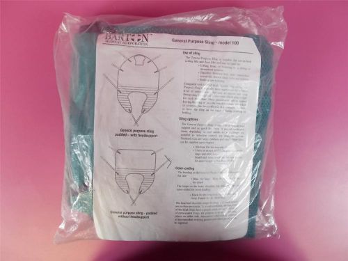 NEW BARTON GENERAL ALL-PURPOSE PATIENT SLING NSB-100-SPH PADDED, HEAD SUPPORT SM