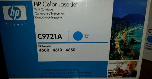 GENUINE HP C9721A CYAN BLUE toner color laser jet 4600 4610 4650  see details