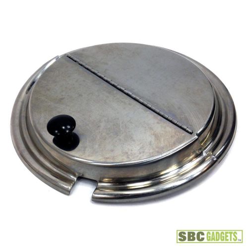 Vollrath hinged, stainless steel inset cover - 11 7/16&#034; dia. (p/n: 47490) for sale