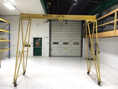 Gantry crane a frame - budgit - 2 ton 4000lbs 4k w/casters for sale