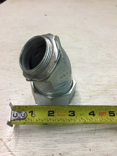 *new* raco 1-1/2 liquid tight 45 degree connector for sale