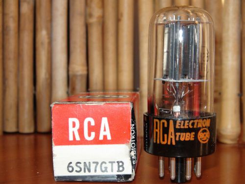 Vintage RCA 6SN7 GTB Black Plate Stereo Tube