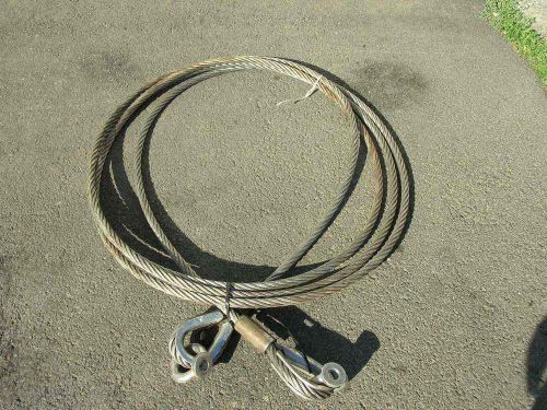 Stainless wire rope 1&#034; dia 32&#039; + rigging crane logging cable strap sling for sale