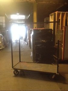 Stock carts rolling cage warehouse material handling backroom used store fixture for sale