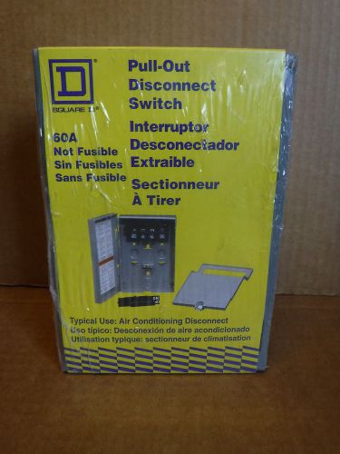 Square D Pull Out Disconnect Switch UFP222R 60A Not Fusible Industrial