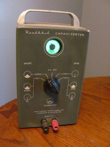 Vintage heathkit ct-1 capacitor capaci-tester checker green tuning eye l@@k for sale