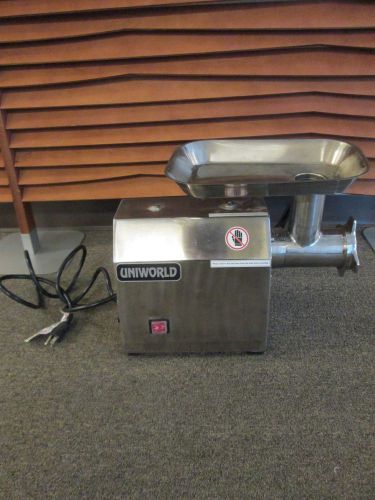 UNIWORLD ELECTRIC MEAT GRINDER 250 LB PER HOUR CAPACITY GEAR DRIVEN TC-12