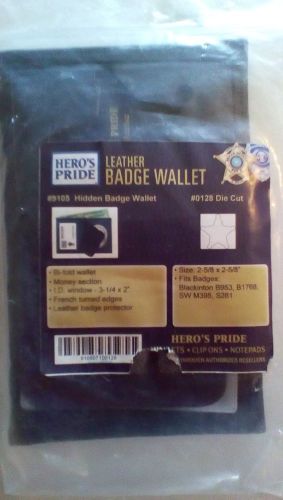 Hero&#039;s Pride Leather Badge Wallet #0128 Die Cut FREE SHIPPING! $14.99