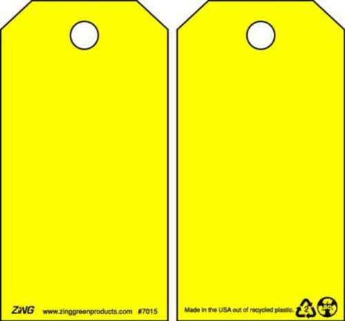 Zing green products zing 7015 eco safety tag, blank - yellow, 5.75hx3w, 10 pack for sale