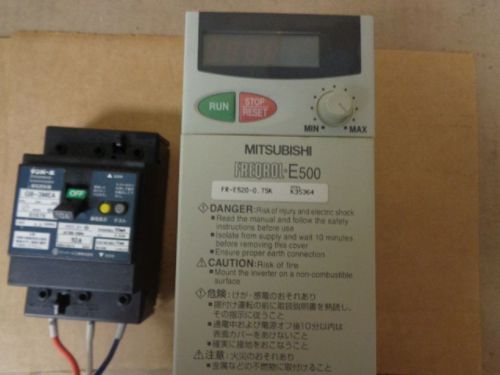 Mitsubishi Freqrol FR-E520-0.75k Variable Frequency Drive, used