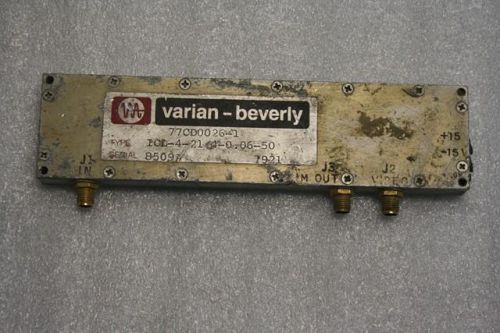Varian Beverly ICL-4 -21  RF Amplifier SMA