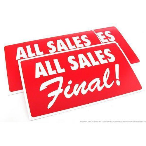 3 All Sales Final Plastic Message Display Signs