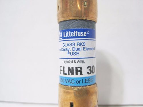Littelfuse FLNR 30 , 30 Amp, 250 VAC, Class RK5 Fuses (Lot of 6)